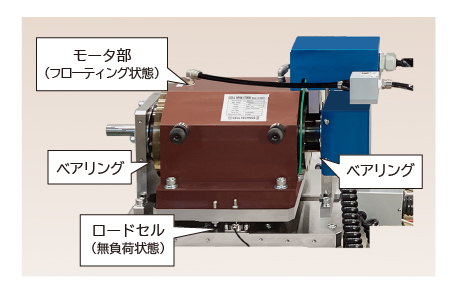 セルテクノス株式会社　超高速モータXトルク測定バナー　CELL SPIN12000rmp　横から見た写真